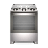 Imagem da oferta Fogão 5 bocas Electrolux Cinza Efficient com Mesa Inox PerfectCook e VaporBake (FE5IC) - Bivolt