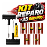 Imagem da oferta Kit Reparo Pneus 25 Remendo Macarrão Carro Moto Sem Câmara