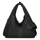 Imagem da oferta Bolsa Feminina Sacola Leve Ombro Grande Faculdade Moderna Preto Lisa Níquel