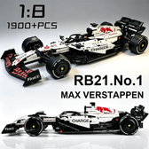 Imagem da oferta NOVO 2026 MK6025 Blocos de Montar de Carro Esportivo Branco RB21 1900+ Peças Desempenho Clássico Técnico Modelo MO
