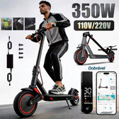 Imagem da oferta Patinete Elétrico Dobrável 350W | 3 Velocidades Ajustáveis | Amortecimento Reforçado | Suporta até 100KG