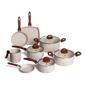 Imagem da oferta Conjunto de Panelas 8 Peças Ceramic Life Smart Plus Vanilla – Brinox
