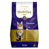 Imagem da oferta Ração Seca Nutrilus Pro Frango para Gatos Adultos Castrados - 10,1 Kg