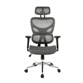 Imagem da oferta Cadeira de Escritório Husky Sinergy Braço 3D Até 140kg Mesh Cinza Reclínio 120º Butterfly Ajuste de Altura Preto