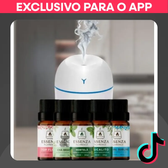 Imagem da oferta Kit Umidificador Aromatizador Modelo EGG com 5 Essências 20ml