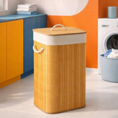 Imagem da oferta Cesto de Roupas em Bambu 60L