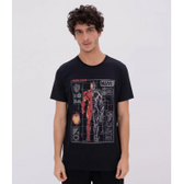 Imagem da oferta Camiseta Estampa Desenho Técnico Armadura Iron Man Preto