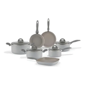 Imagem da oferta Jogo De Panelas 7 Peças Ceramic Life Marble Blend Brinox Cor Cinza