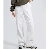 Imagem da oferta Calça Wide Leg em Moletom com Friso Frontal