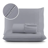 Imagem da oferta Jogo de Lençol 03 Peças 400 Fios MicroPercal Ponto Palito - Cama Solteiro Casal Queen King - Relíquias do Interior (CASAL)