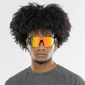 Imagem da oferta Óculos de Sol Oxer Esportivo Haste Vazada Lentes Espelhada Narigueira Ajustável Armação Flutuante