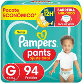 Imagem da oferta Fralda Pampers Pants Ajuste Total Tamanho G 94 Unidades