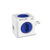 Imagem da oferta ELG, PWC-R4U, PowerCube USB, Filtro de Linha, Multiplicador 4 Tomadas Bivolt com 2 Portas USB 2.4A, Disjuntor Integrado de 10A, Branco e Azul