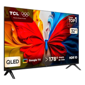 Imagem da oferta Smart Tv Tcl 32 Polegadas Qled Full Hd S5k Wifi Bluetooth Google Tv 2 Hdmi Hdr10 Dolby Audio 32s5k