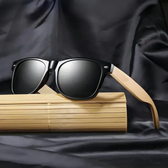 Imagem da oferta Óculos De Sol Quadrado Doxa Bambu Com Proteção Uv Cinza-escuro