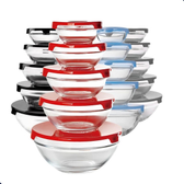 Imagem da oferta Conjunto 5 Potes Vidro Tampa Armazenamento
