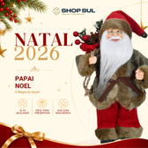 Imagem da oferta Papai Noel Decorativo 40cm Realista Super Luxo para Decoração Natal