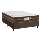 Imagem da oferta Cama Box Casal Gazin Colchão Molas Flora Marrom 138x188x60cm