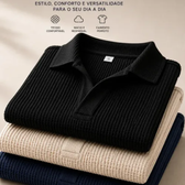 Imagem da oferta Kit com 3 Camisas Polo Canelada Gola Italiana