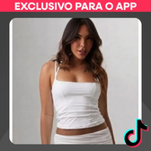 Imagem da oferta Top Cropped Corset Feminino Alcinha Suplex com Busto Duplo