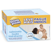 Imagem da oferta Kit Sabonete em Barra Pom Pom Loção Hidratante com 5 unidades de 70g cada