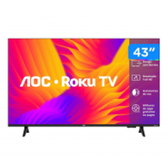 Imagem da oferta Smart Tv 43 Aoc Led Roku Full Hd Wi-fi 60hz Hdmi Usb 43s515578g