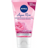 Imagem da oferta NIVEA Sabonete Facial em Gel Aqua Rose 150ml - Remove impurezas e maquiagem à prova d'água sem deixar resíduos promove maciez na face e prepara a pele