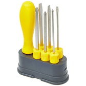 Imagem da oferta Tramontina 41110506 Jogo de Chaves de Fenda com Pontas Intercambiáveis, Conjunto de 6 Peças, Amarelo