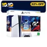 Imagem da oferta Console PS5 Sony Slim Disk 1TB c 2 Jogos Gran Turismo 7 e Astro Bot Bivolt