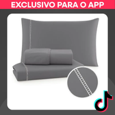 Imagem da oferta Jogo de Cama 400 Fios Padrão Hotel - Toque Macio e Elegante