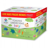 Imagem da oferta Kit Lenço Umedecido Ever Care Baby Aloe Vera 4 Pacotes 48 Unidades