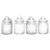 Imagem da oferta Jogo de Potes de Vidro Hermético - Redondo 300ml Casambiente POVI082A 4 Peças