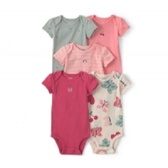 Imagem da oferta Kit Body Carter's Bebê Em Algodão 5 Peças Borboletinhas