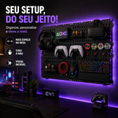 Imagem da oferta Painel Pegboard Organizador Setup Gamer 59x35 + Brindes