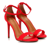 Imagem da oferta Sandália Ala Salto Alto Fino Tira Feminina - Vermelho