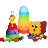 Imagem da oferta Kit Brinquedos Educativos Bebê 1 Ano Blocos Didáticos Encaixe