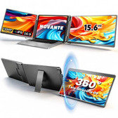 Imagem da oferta NOVANTE Monitor Duplo Portátil para Notebook 15.6" - Expansor de Telas Triplo com Design 360° Tela IPS FHD 1080p 60Hz