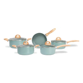 Imagem da oferta Jogo De Panelas Ceramic Life Botanika 5 peças Com Indução Verde Brinox