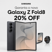Imagem da oferta LANÇAMENTO SAMSUNG: Garanta o novo Galaxy Z Fold8 com até 20% OFF
