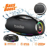 Imagem da oferta Caixa de Som Basike Boombox 200W Bluetooth Portátil com 36h e Ipx6