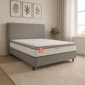 Imagem da oferta Cama Box Casal MGA Itaflex Colchão Inducol Montreal Europillow Molas Ensacadas SoftGel