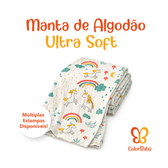 Imagem da oferta Manta 1,20x1M Ultra Soft Antialérgico de Algodão (Diversas Estampas)