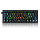 Imagem da oferta Teclado Mecanico Gamer Redragon Pro RGB Preto Switch Marrom - K616-RGB-B