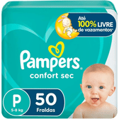 Imagem da oferta Fralda Pampers Confort Sec Tamanho P 50 Unidades