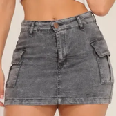 Imagem da oferta Saia Cargo Feminina com Elastano Cintura Alta