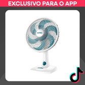 Imagem da oferta Ventilador de Mesa Mondial 30cm 3 Velocidades 110V BrancoAzul.