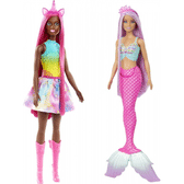 Imagem da oferta Barbie Boneca Sortida Unicórnio ou Sereia Cabelo Longo dos Sonho com Acessórios