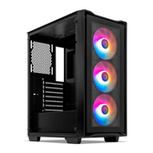 Imagem da oferta Gabinete Gamer Mancer Ward V2 Rainbow Mid-Tower Lateral De Vidro Com 3 Fans Preto MCR-WRDV2-BK