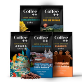 Imagem da oferta Kit 5 Pacotes Café Especial Em Grãos Coffee++ Variedades: Chapada De Minas, Sul De Minas, Cerrado Mineiro, Arara E Clássico - 100% Arábica (5x250g
