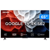 Imagem da oferta Smart TV 65" SEMP 4K UHD LED HVA Google TV 65S62 2025